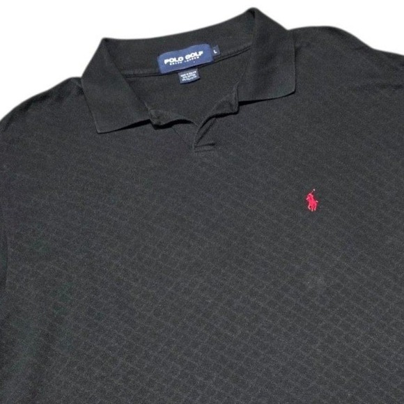 Polo Golf Ralph Lauren Other - Polo Golf Ralph‎ Lauren Polo Shirt Mens Large Black Textured Knit Red Pony